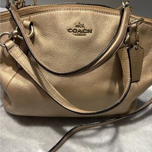 Coach Gold Leather Shoulder Bag